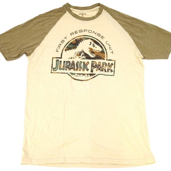 Universal Studios Jurassic Park "First Response Unit" Camo Logo Raglan Shirt XL - Picture 1 of 1
